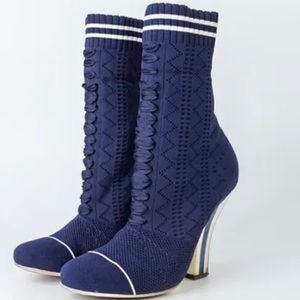 Fendi cloth ankle boots